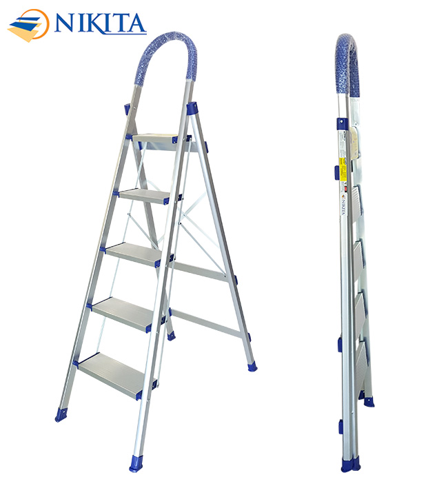 Thang nhôm ghế 5 bậc Nikita NKT -DL05