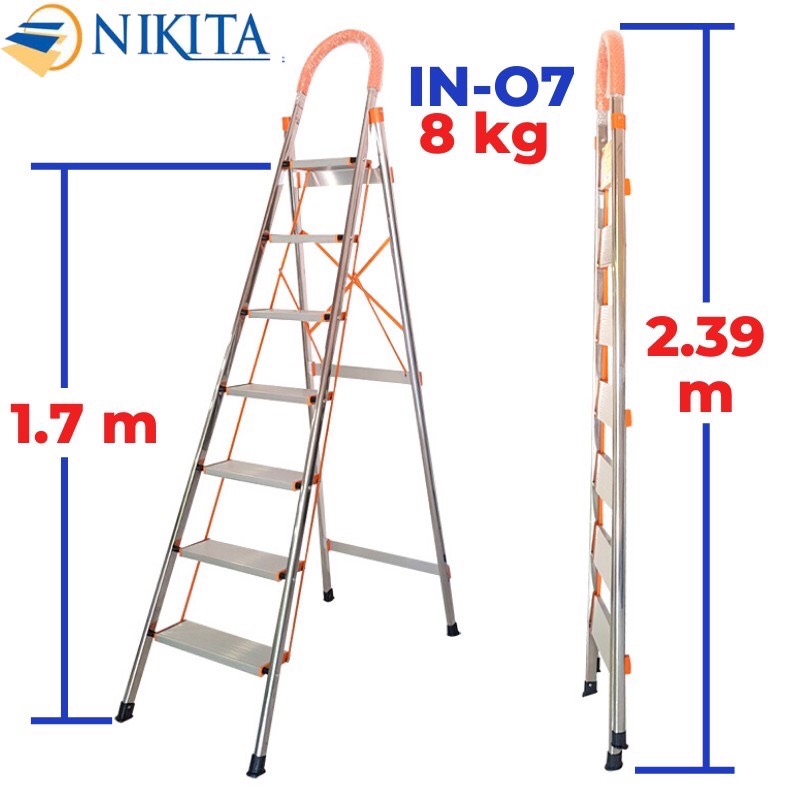 Thang Ghế Inox 7 Bậc  Nikita NKT-IN07