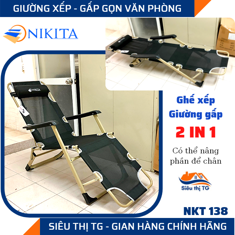 Giường gấp văn phòng NIKA-138 bạt lưới