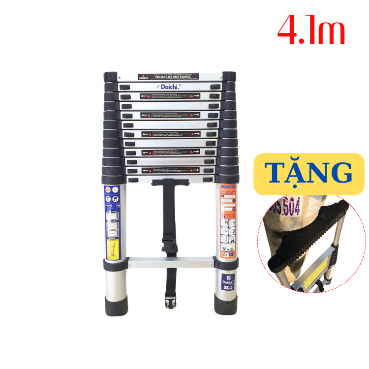 Thang nhôm rút đơn Daichi DA-N41D (4m1) (Tặng phụ kiện)