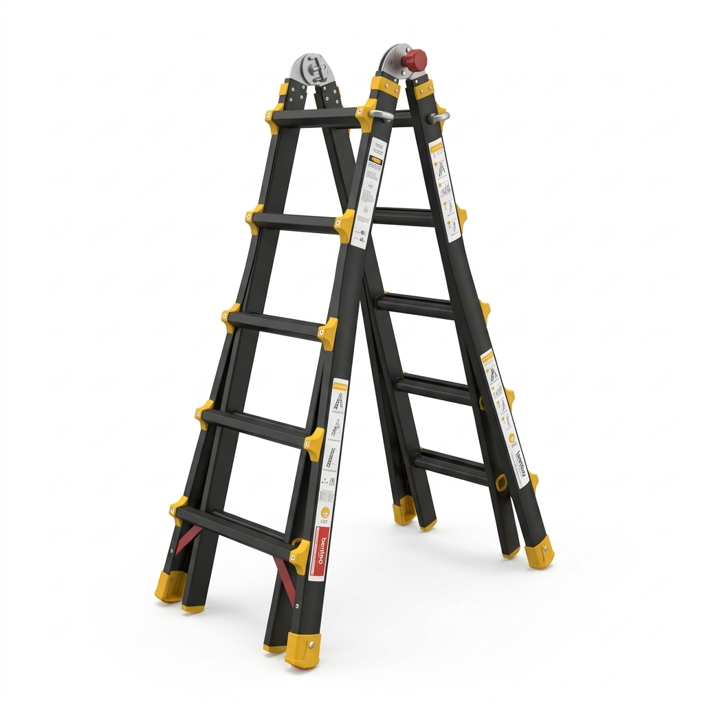 Thang nhôm gấp (rút lồng) đa năng Benboo BB-45 5 bậc