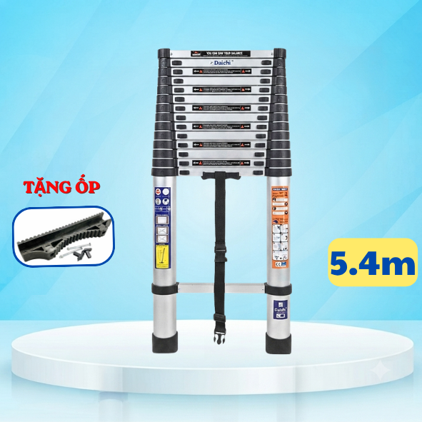 Thang rút đơn Daichi màu đen 5.4m TDA-54 (TẶNG ỐP)