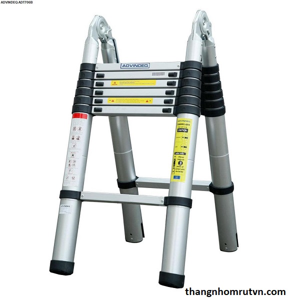(1,9-3,8m) Thang rút gọn (chữ A) Advindeq ADT-706B