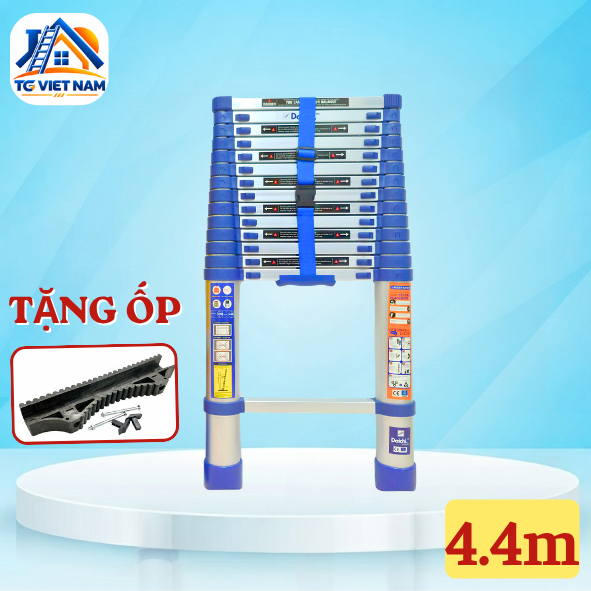 Thang rút đơn Daichi màu xanh 4.4m TDA-44X (TẶNG ỐP)