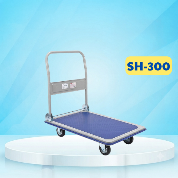 Xe đẩy hàng 4 bánh sàn thép Fujohome SH-300