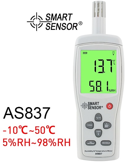 Thiết bị đo nhiệt độ và độ ẩm Smart sensor AS837
