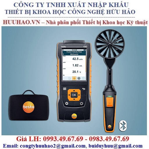 Bộ kít đo tốc độ gió Testo 440 100 mm Vane Kit