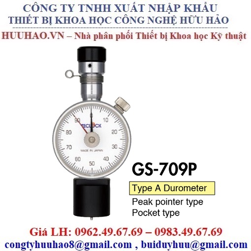 Đồng hồ đo độ cứng nhựa cao su bỏ túi Teclock GS-709P