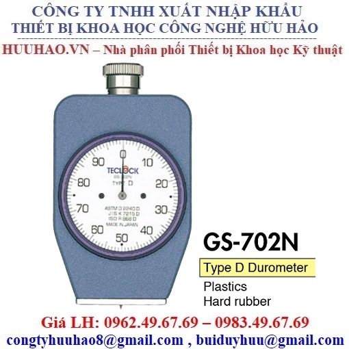 Đồng hồ đo độ cứng Nhựa, cao su cứng Teclock GS-702N