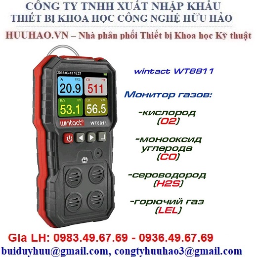 MÁY DO ĐA KHÍ CO, H2S, O2, LEL CẦM TAY WT8811