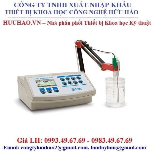 Máy đo pH/ mV/ ISE/ Nhiệt độ để bàn HI 3221