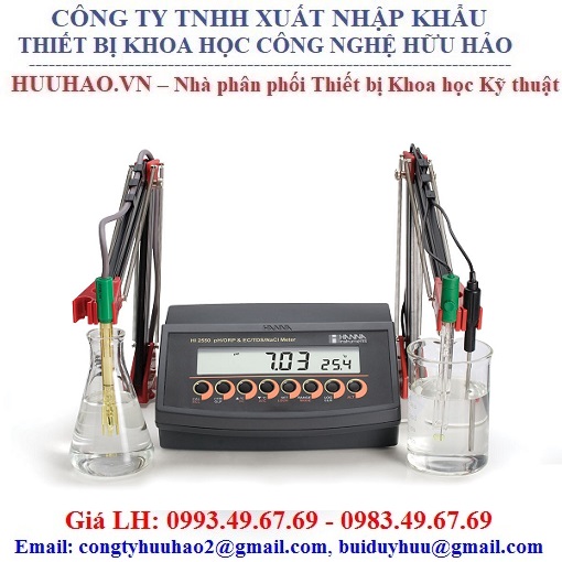 Máy đo PH/ORP/EC/TDS/NaCl để bàn Hanna HI2550-02