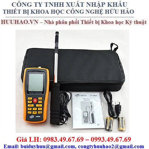 Máy đo tốc độ, lưu lượng, nhiệt độ gió dùng đầu dò nhỏ GM8903