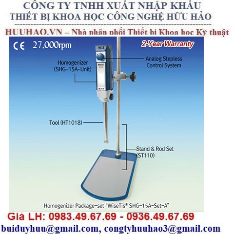 MÁY ĐỒNG HÓA MẪU DAIHAN HG-15A HÀN QUỐC