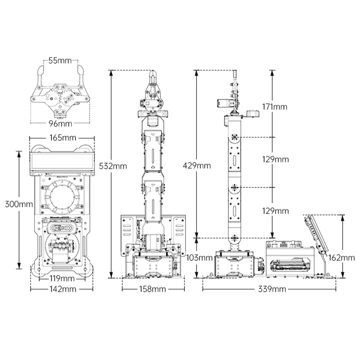 JetArm - JETSON NANO Robot Arm ROS Open Source Vision Recognition Program Robot (Cánh tay robot tích hợp chương trình nhận diện thị giác nguồn mở ROS)