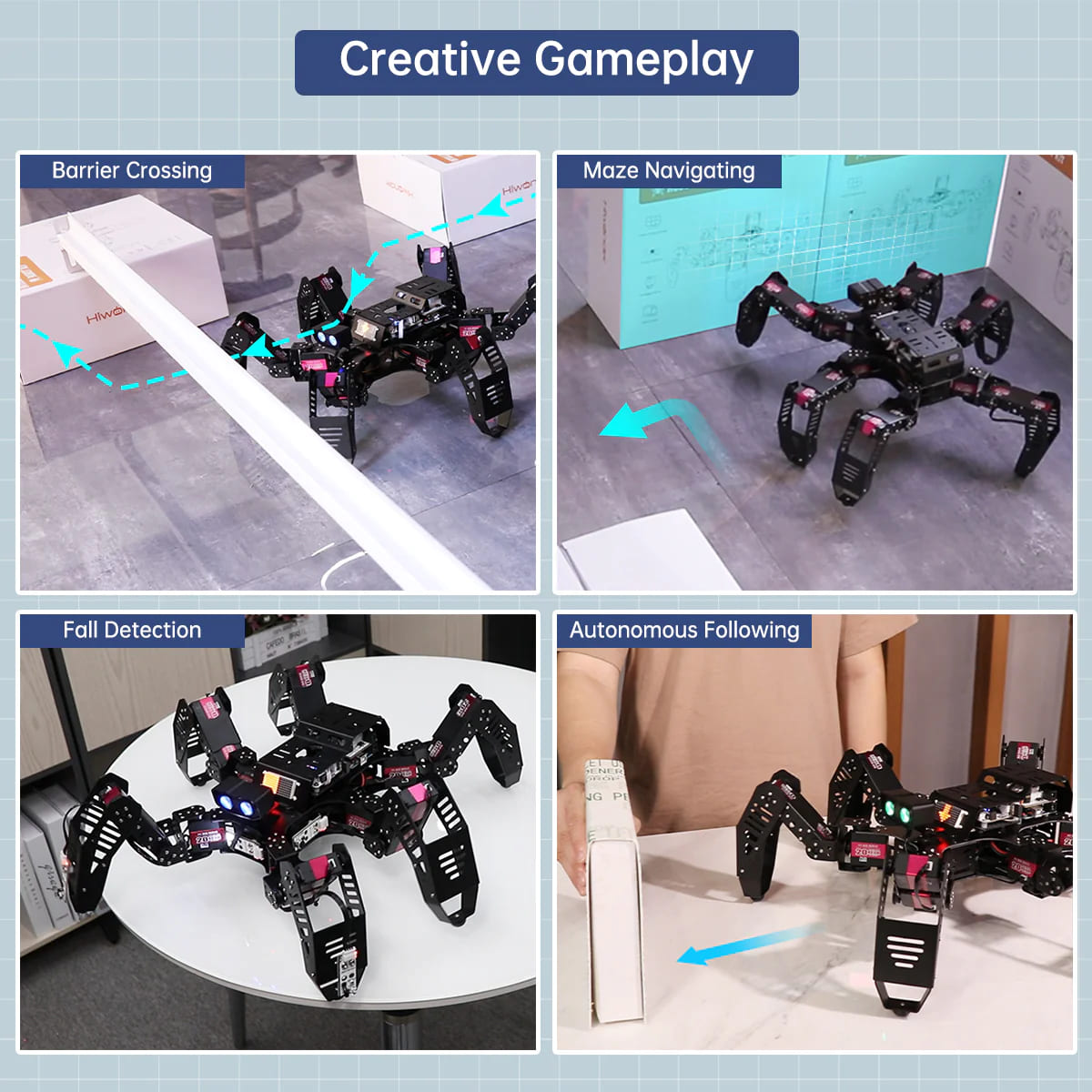Spiderbot: Hiwonder Hexapod Programming Robot for Arduino Standard Version (Robot 6 chân lập trình Arduino tiêu chuẩn)