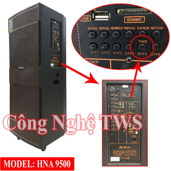 Hướng dẫn sử dụng nút TWS trên loa kéo