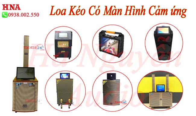 loa kéo có màn hình cảm ứng