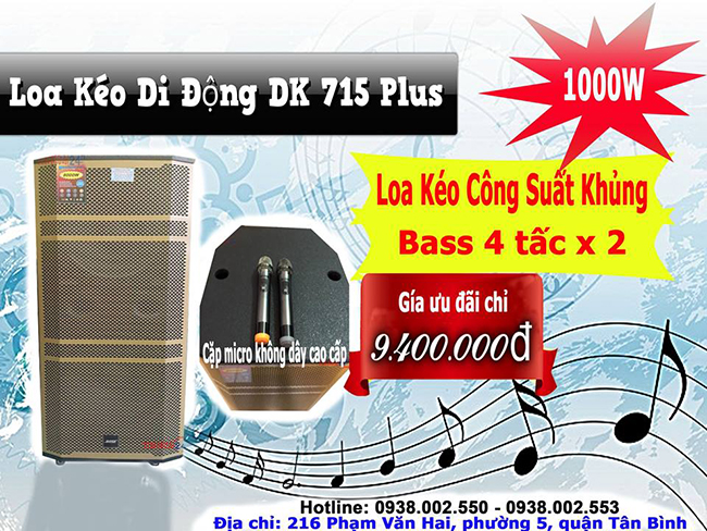 Loa kéo công suất lớn DK-715Plus