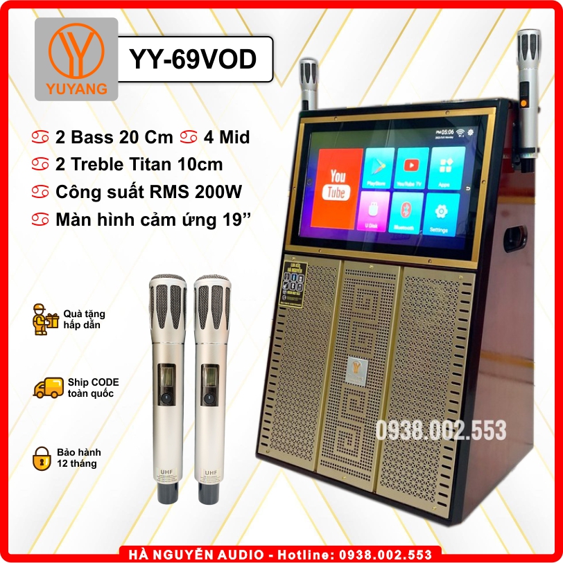 Loa Kéo có Màn Hình Cảm Ứng YY 69 VOD