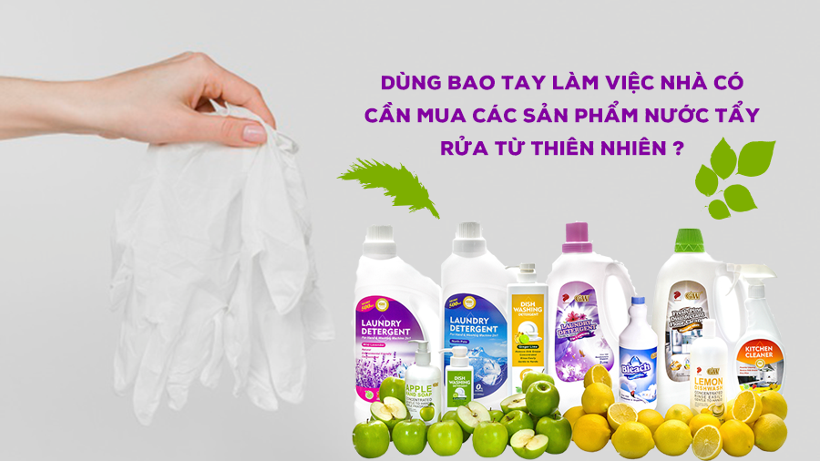 sử dụng các chất tẩy rửa thiên nhiên