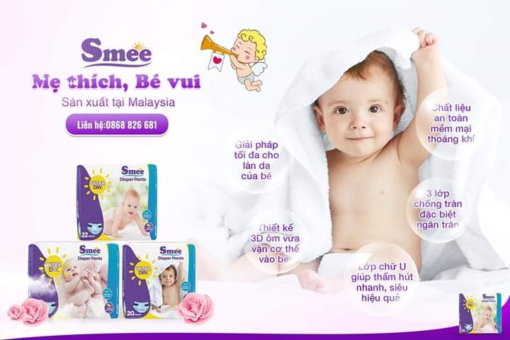 Cách thay bỉm quần cho bé từ Smee