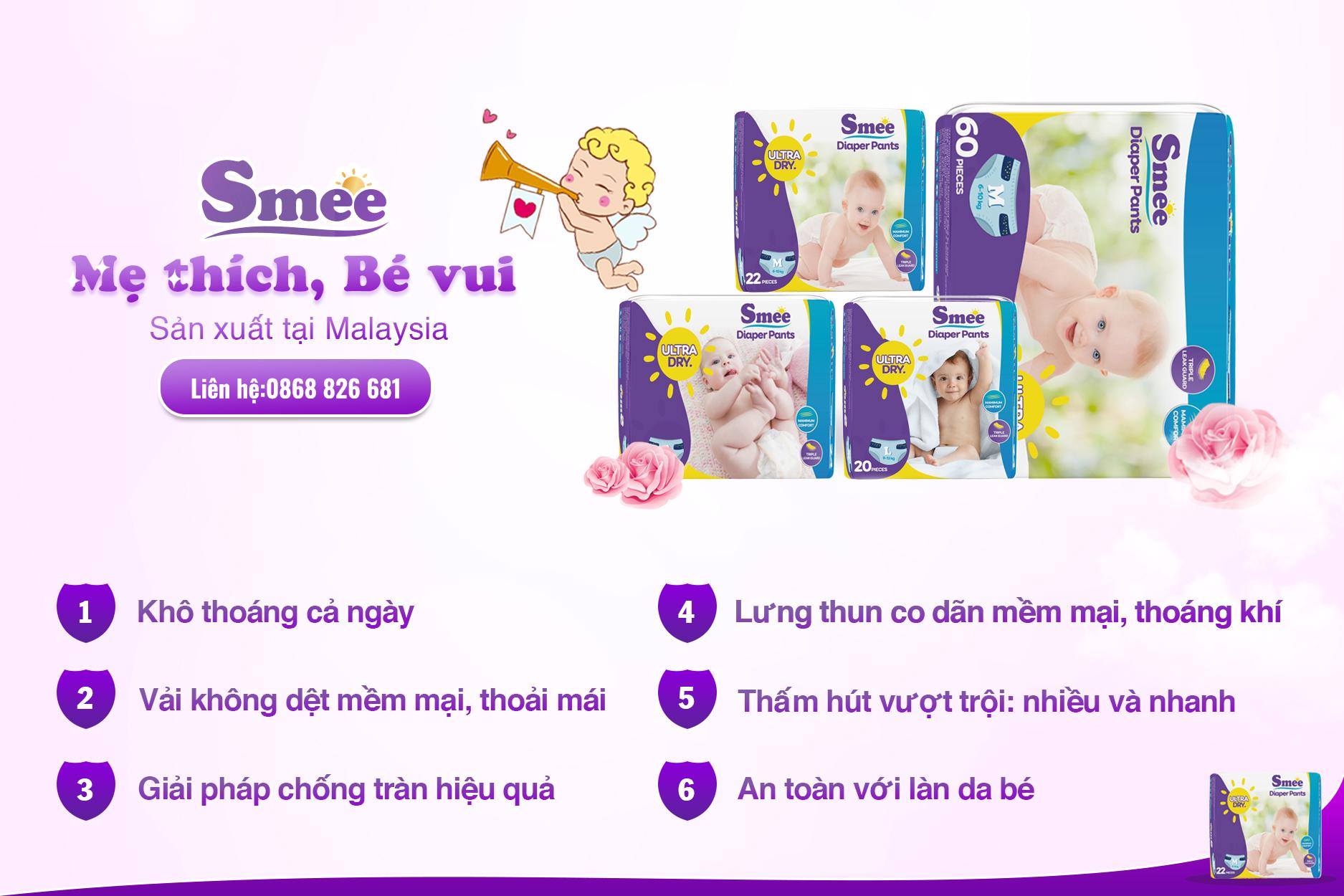 Mặc bỉm cho bé đúng cách mẹ nhàn con khỏe