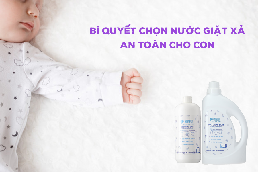 Bí quyết chọn nước giặt xả an toàn cho con