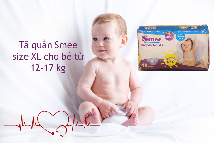 Tã quần Smee size XL cho bé từ 12-17 kg