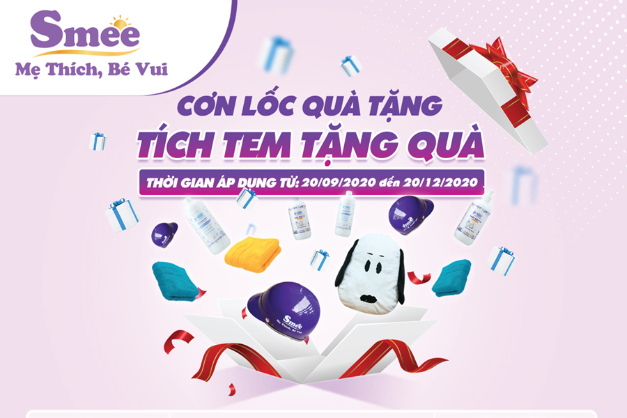 Khuyên mại HOT: Tích lũy tem nhận quà đẳng cấp từ Bỉm Smee