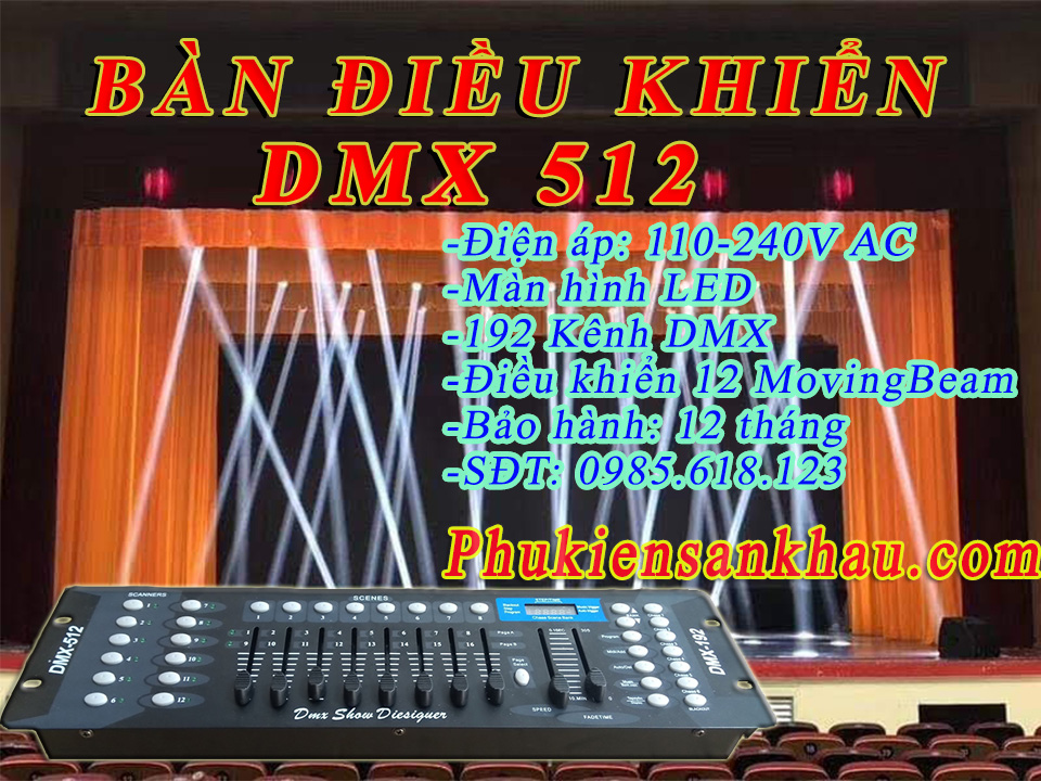 Hướng dẫn sử dụng bàn điều khiển dmx 512 (Bàn 192)