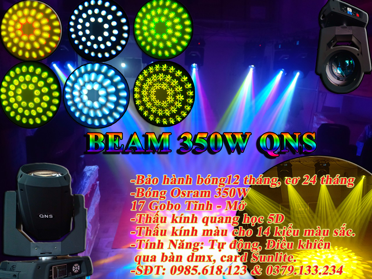 Hướng dẫn cài đặt địa chỉ cho Beam 350W QNS