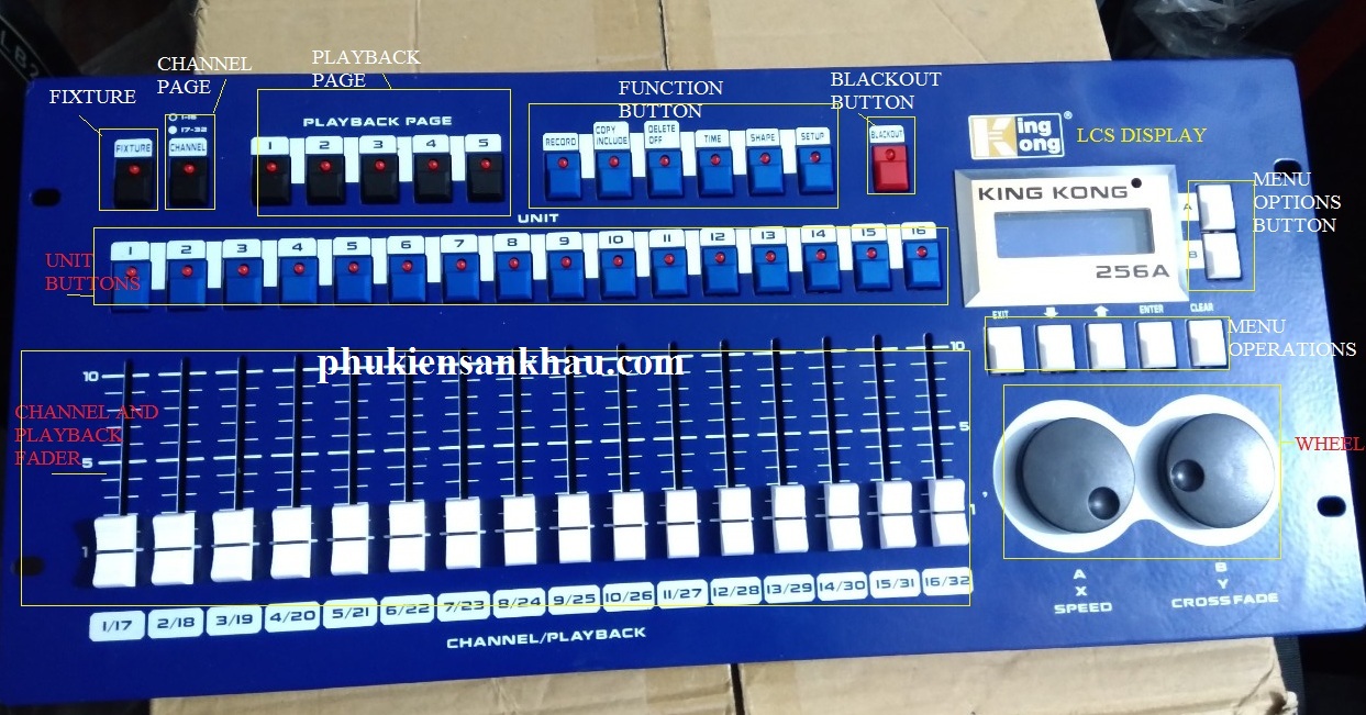 Phím chức năng trên Bàn KingKong 256A