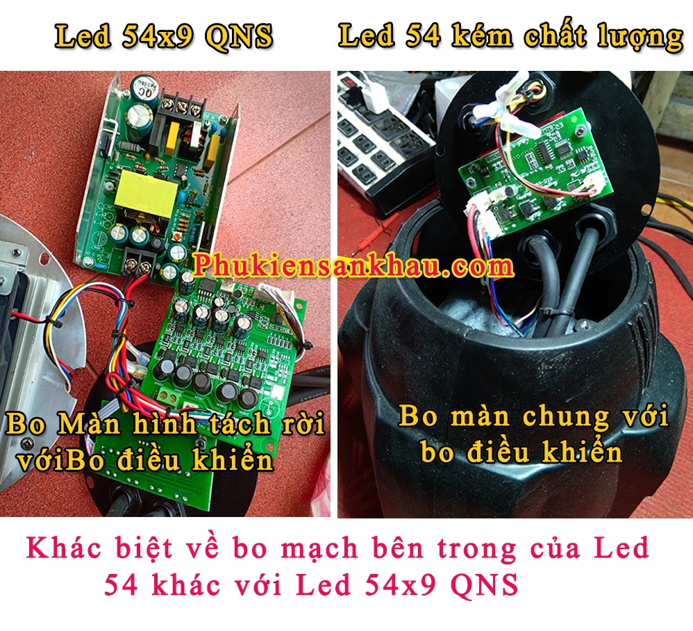 Khác biệt về Bo Mạch của Led 54x9 Color so với Led 54x9 kém chất lượng khác