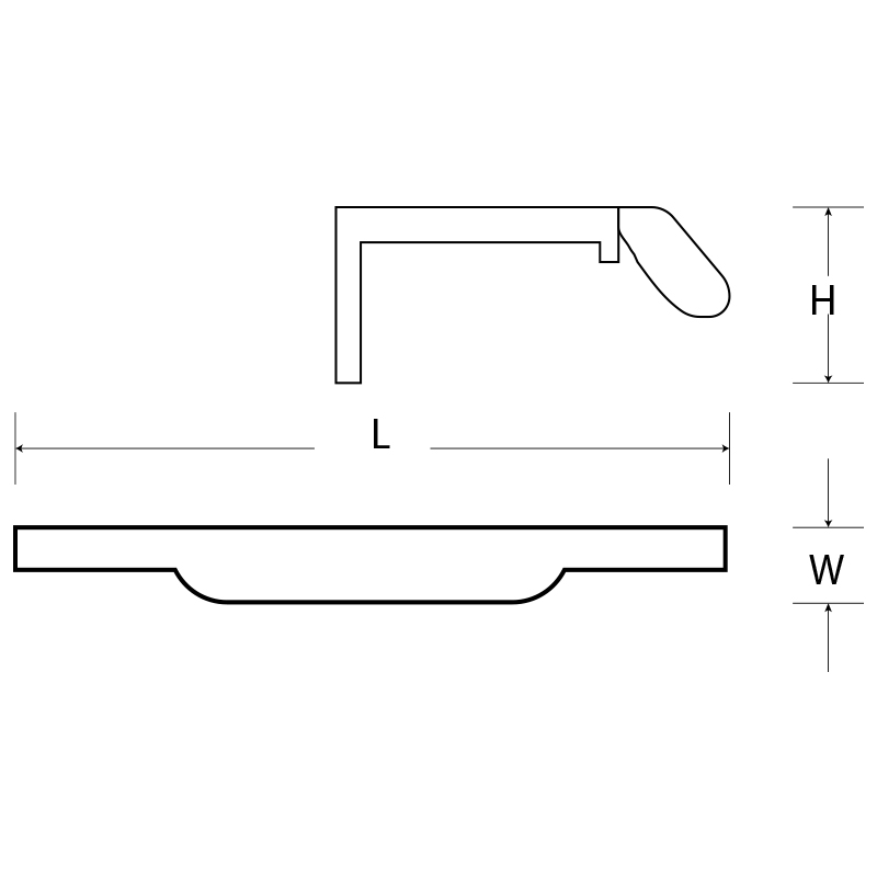 Tay nắm tủ GHC-100