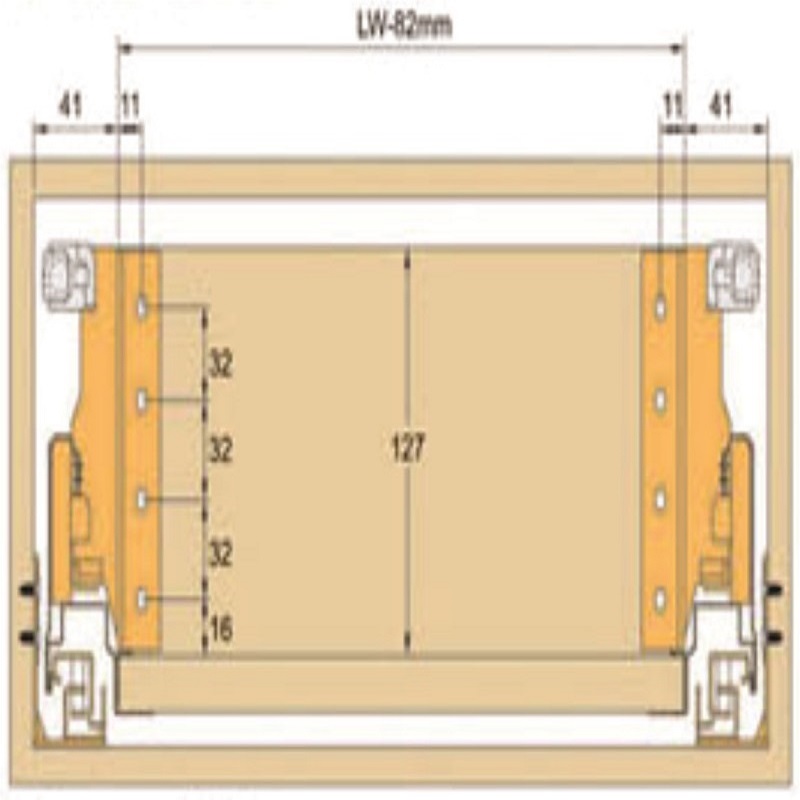 Ray hộp giảm chấn không tăng cường