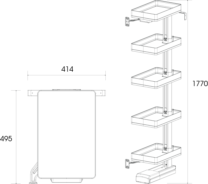 KỆ ĐỰNG TỦ ĐỒ KHÔ 5 TẦNG C1GK545