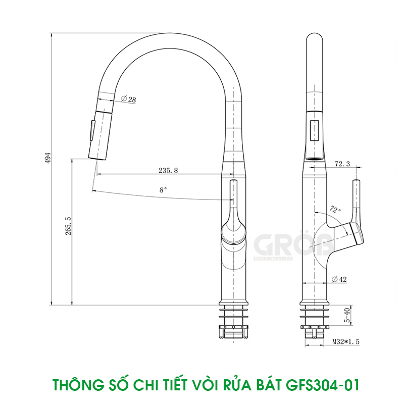 VÒI RÚT GFS304-01