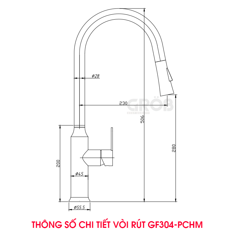 VÒI RÚT GF-304PCHM