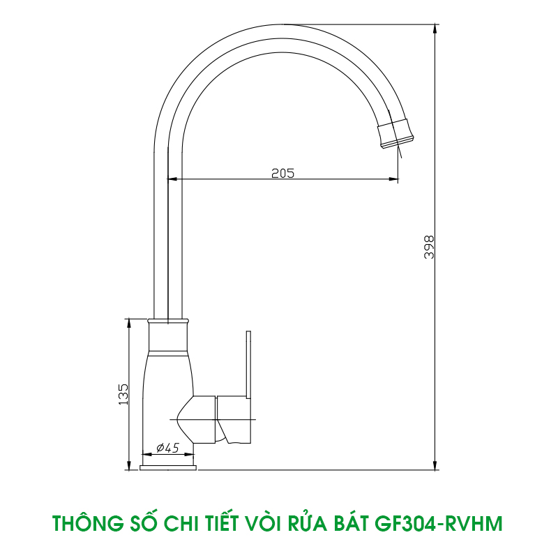 Vòi Rửa Bát GF304-RVHM