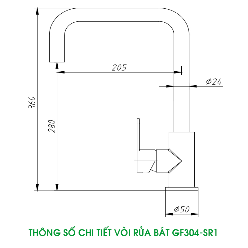 VÒI RỬA BÁT GF304-SR1