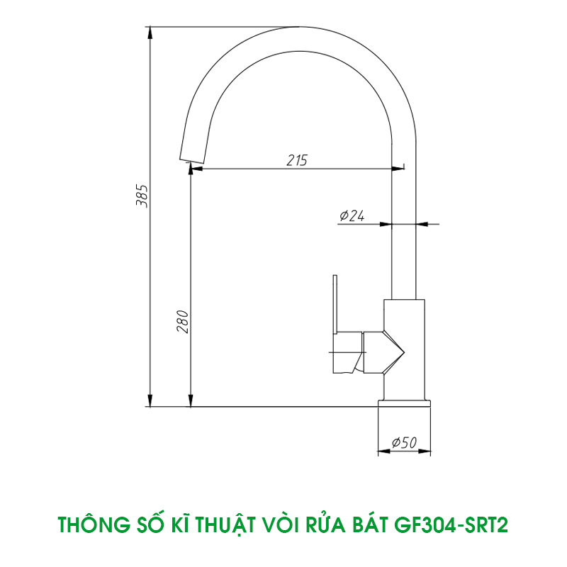 VÒI RỬA BÁT GF-304SRT2