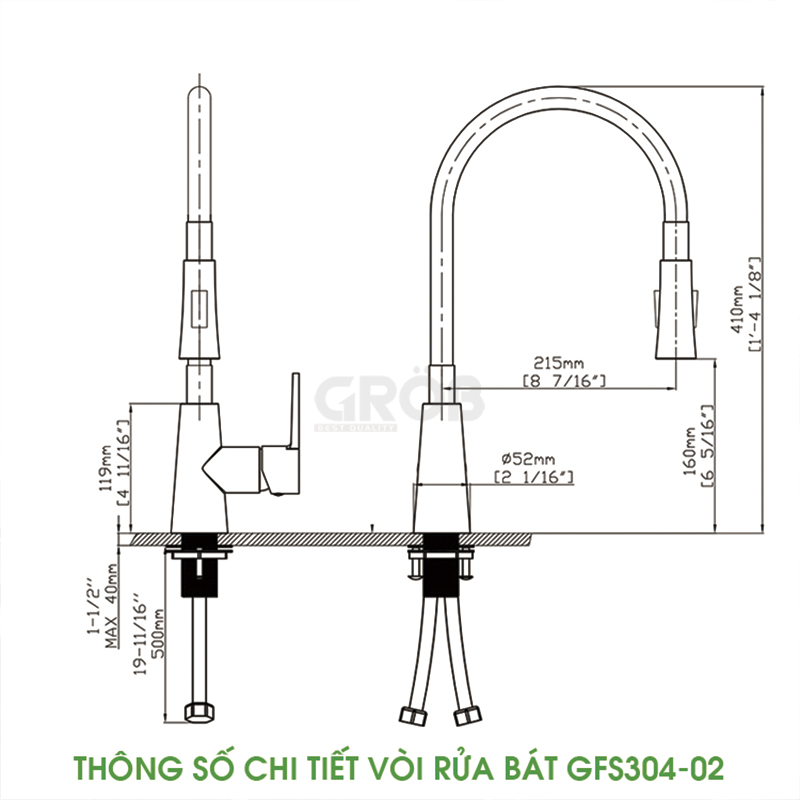 VÒI RÚT GFS304-02