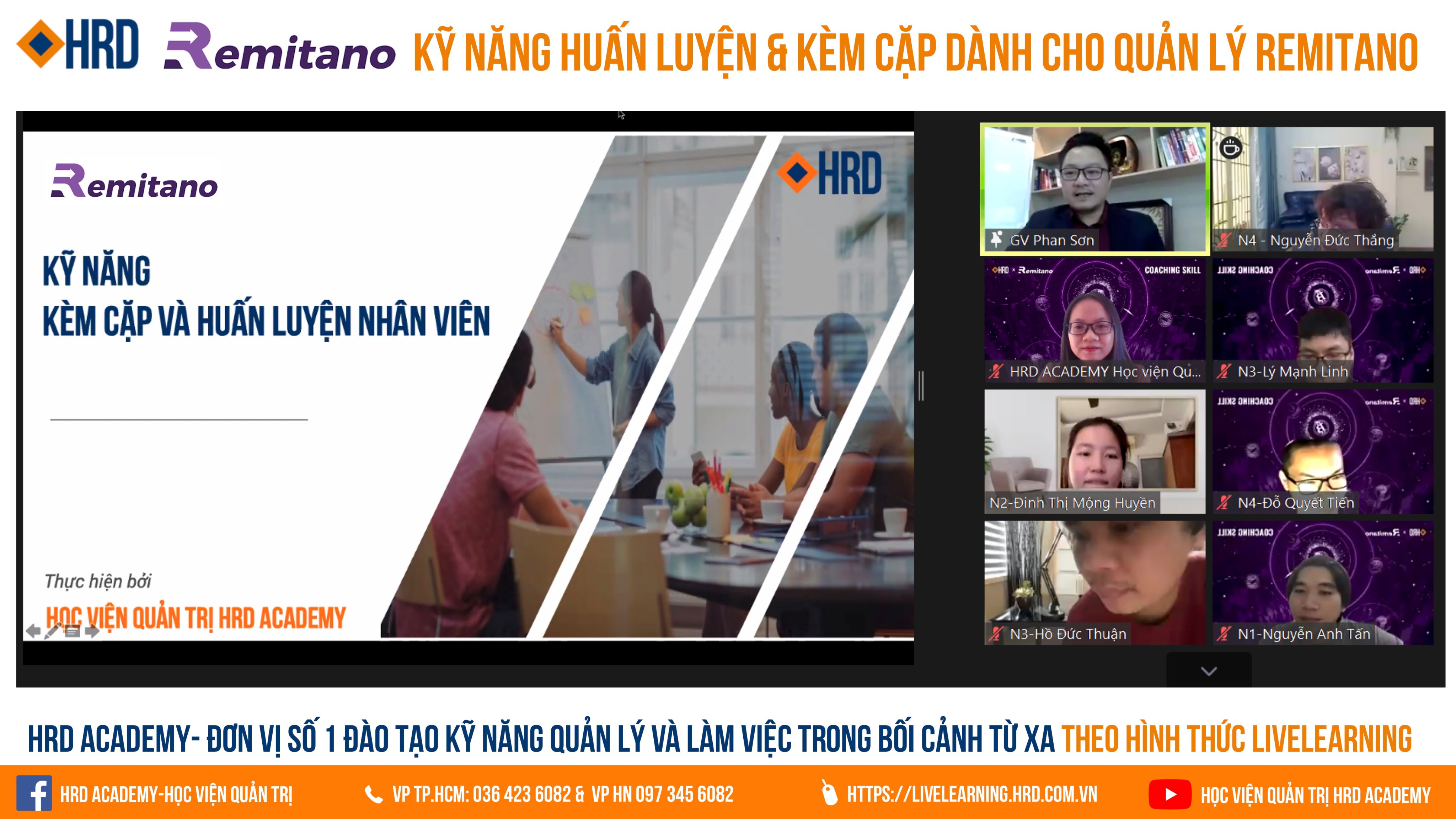 LIVELEARNING REMITANO | KỸ NĂNG HUẤN LUYỆN & KÈM CẶP NHÂN VIÊN DÀNH CHO QUẢN LÝ