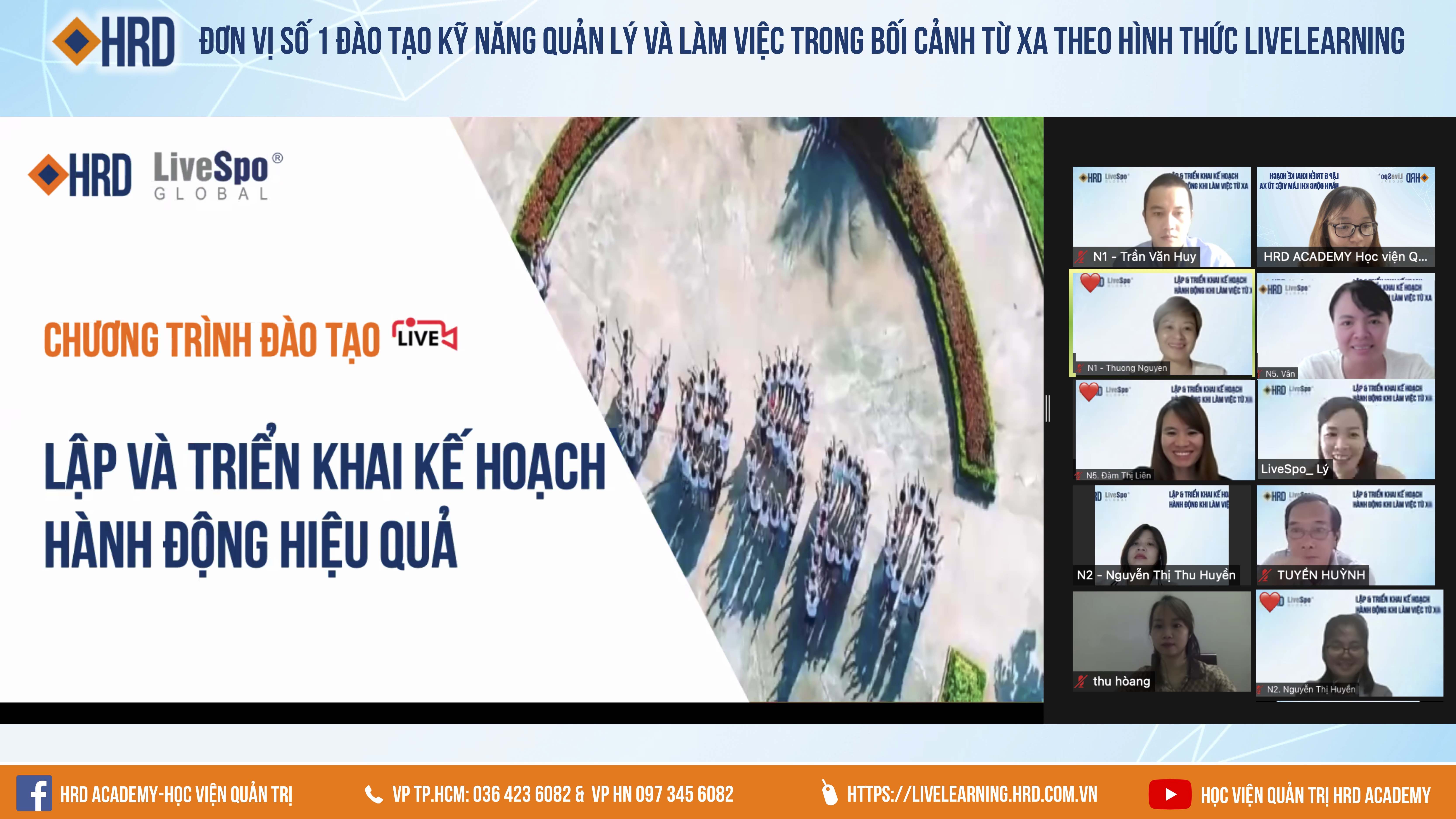 LIVELEARNING LIVESPO | LẬP VÀ TRIỂN KHAI KẾ HOẠCH HÀNH ĐỘNG