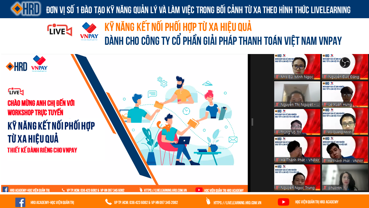 LIVELEARNING VNPAY | KỸ NĂNG KẾT NỐI PHỐI HỢP TỪ XA HIỆU QUẢ