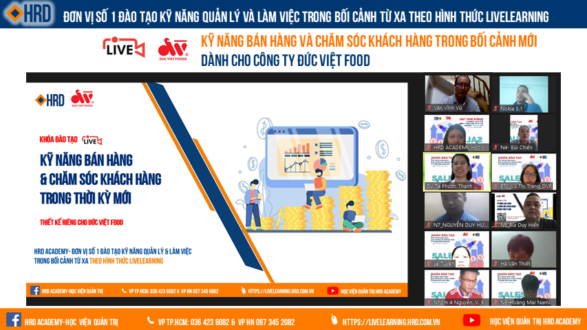 LIVELEARNING ĐỨC VIỆT FOOD | KỸ NĂNG BÁN HÀNG & CSKH TRONG BỐI CẢNH MỚI