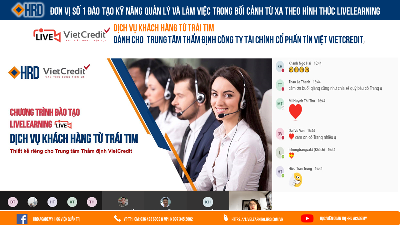 LIVELEARNING TRUNG TÂM THẨM ĐỊNH VIETCREDIT | DỊCH VỤ KHÁCH HÀNG