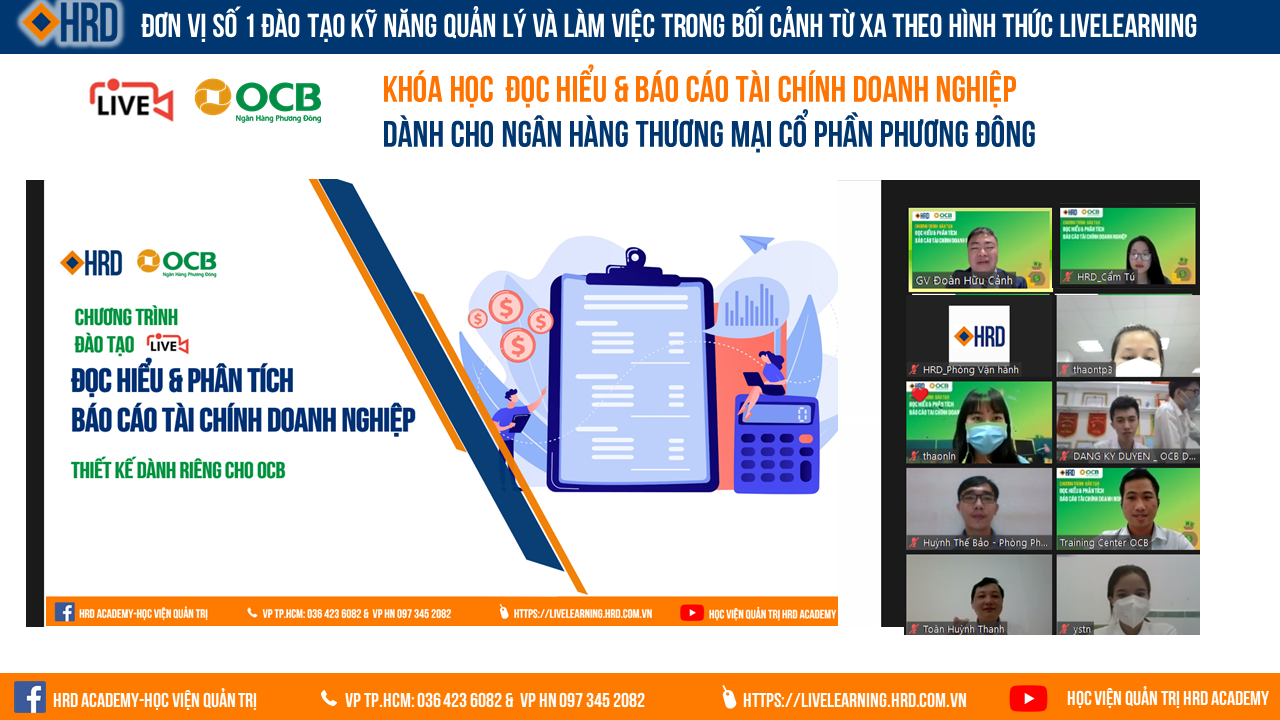 OCB | KHOÁ HỌC ĐỌC HIỂU, PHÂN TÍCH BÁO CÁO TÀI CHÍNH DOANH NGHIỆP