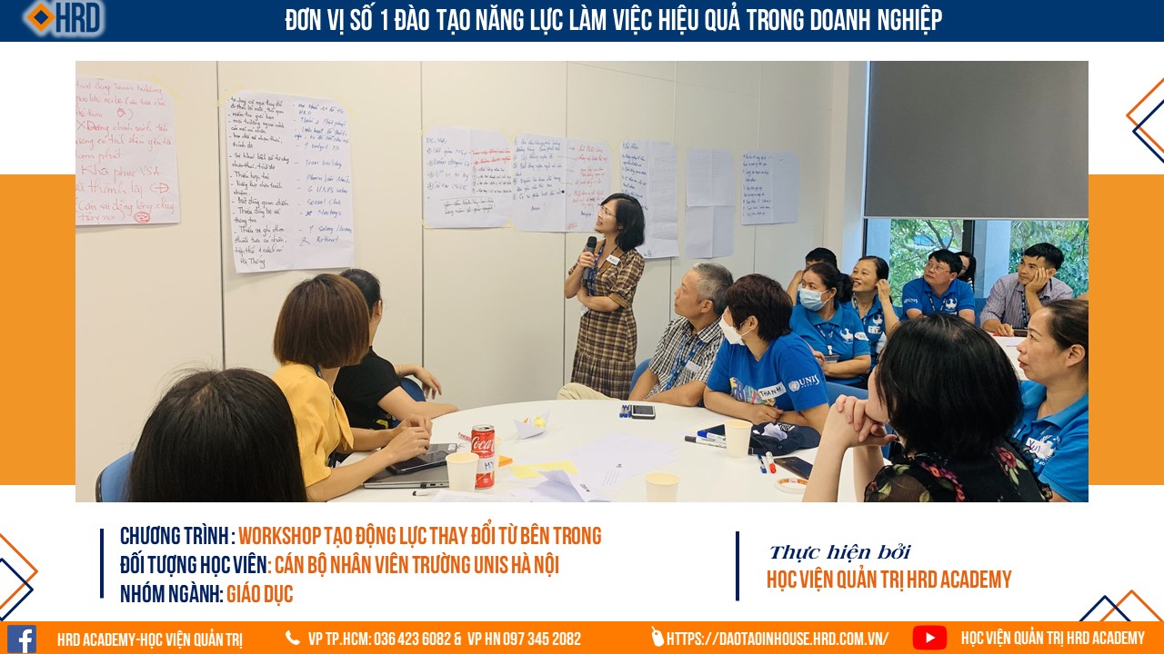 WORKSHOP “TẠO ĐỘNG LỰC THAY ĐỔI TỪ BÊN TRONG” | TRƯỜNG UNIS HÀ NỘI